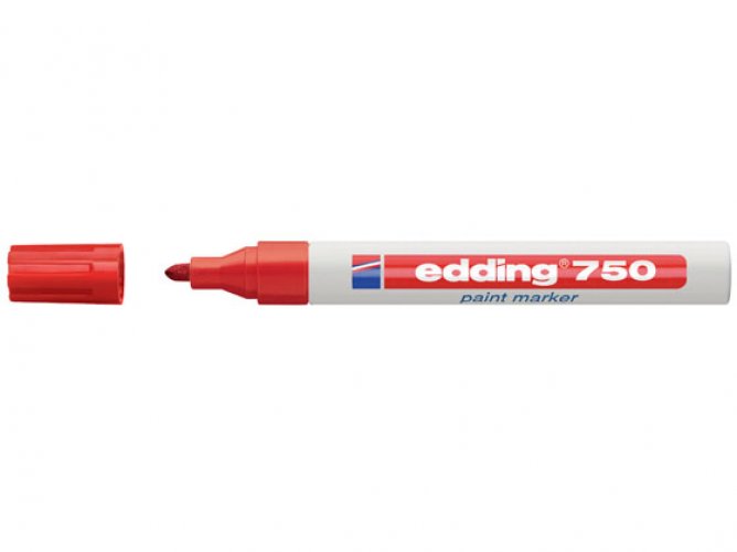 Maalikynä Edding 750 Paint Marker 2-4 mm punainen, hinta 2,97€