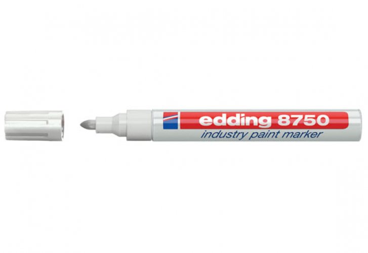 Maalikynä Edding 750 Paint Marker 2-4 mm valkoinen blister, hinta 3,45€