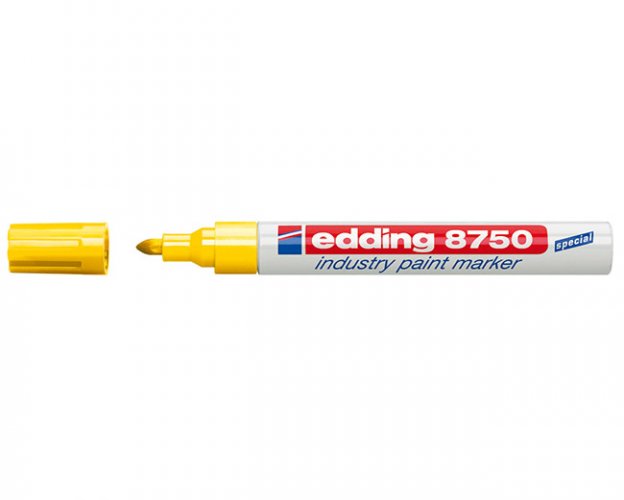 Maalikynä Edding 750 permanent 2-4 mm keltainen, hinta 2,97€