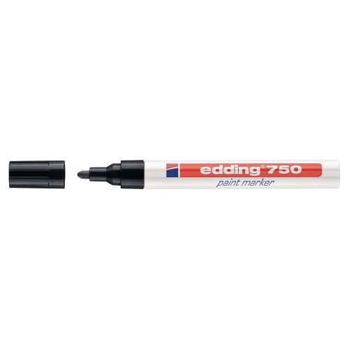 Maalikynä Edding 750 pyöreä 2-4mm musta, hinta 5,81€
