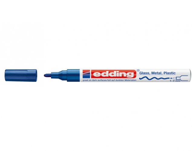 Maalikynä Edding 751 permanent 1-2 mm sininen, hinta 2,68€