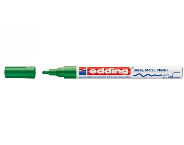 Maalikynä Edding 751 permanent 1-2 mm vihreä, hinta 2,68€
