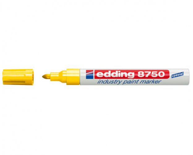 Maalikynä Edding 8750 Industry Paint Marker 2-4 mm keltainen, hinta 3,61€