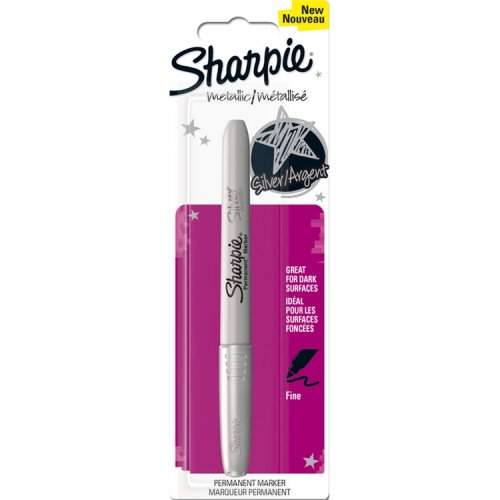 Maalikynä Sharpie Metallic fine hopea, hinta 2,46€