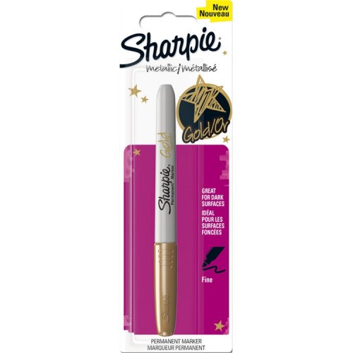 Maalikynä Sharpie Metallic fine kulta, hinta 2,46€