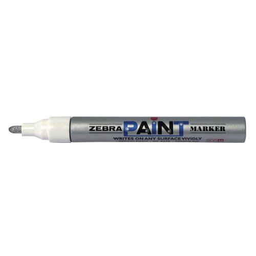 Maalikynä Zebra pyöreä 2mm hopea, hinta 2,96€
