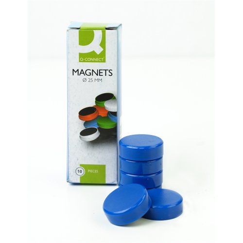 Magneetti Q-Connect 25 mm sininen 10 kpl, hinta 1,32€