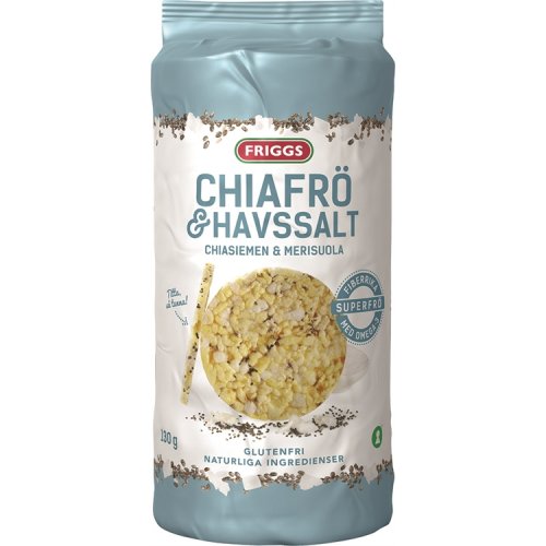 Maissikakku Friggs Chiansiemen & Merisuola 130 g, hinta 3,51€