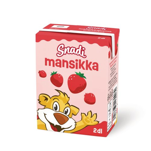 Mansikkajuoma Vip snadi pillillä 2dl 10kpl, hinta 9,29€