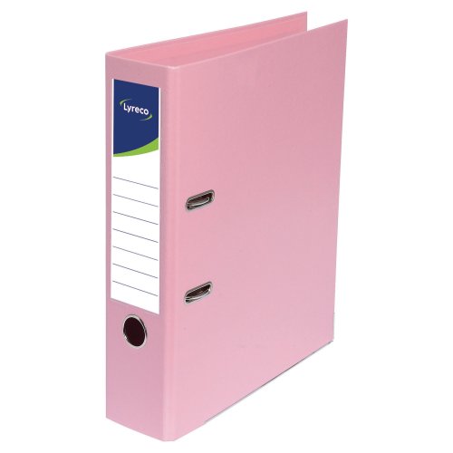 148955 Mappi pinkki Lyreco on ekologinen ja tyylikäs kansio metallivahvisteisella reunalla ja sormikololla. Mapin selkätaskussa olevan vaihdettavan etiketin pituus on 19cm. Toimitamme kaikki mapit ja kansiot pikaisesti vain parissa päivässä.