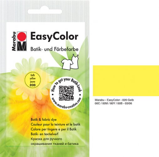 MARABU EASYCOLOR BATIIKKIVÄRI 25G KELT., hinta 3,71€