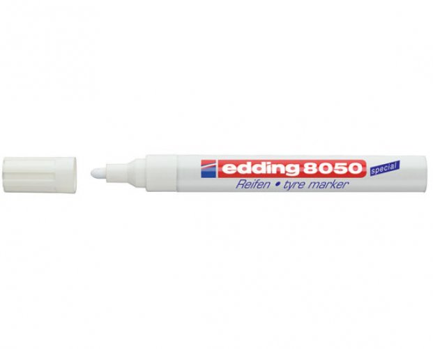 Markkeri Rengastussi Edding 8050 Tyre 2-4 mm valkoinen, hinta 3,95€