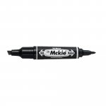 Markkeri Zebra mckie permanent viisto 4-6mm ja pyöreä 1mm kärki musta