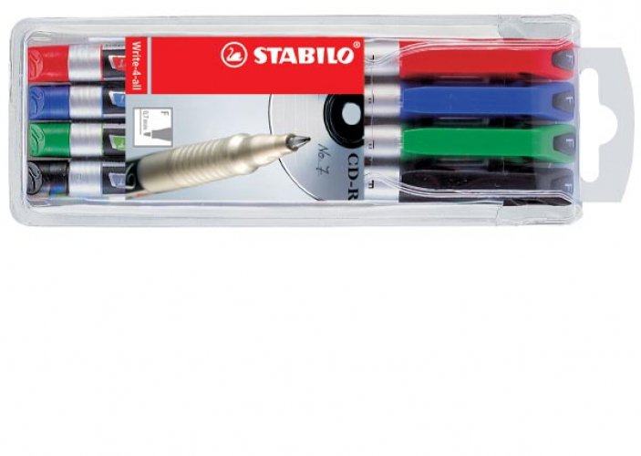 Merkintäkynä Stabilo Write-4-All fine värilajitelma 4 kpl, hinta 4,09€