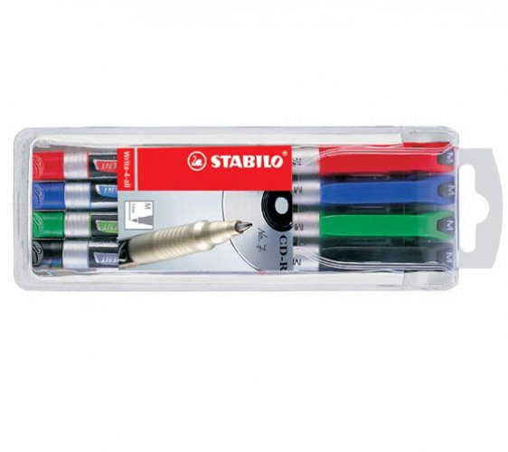 Merkintäkynä Stabilo Write-4-All medium värilajitelma 4 kpl, hinta 4,09€