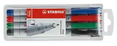 Merkkauskynä STABILO OHPen fine vesiliukoinen värilaj /4