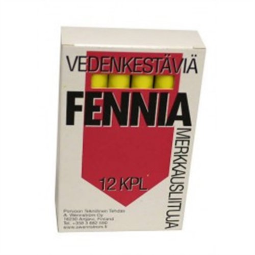 Merkkausliitu Fennia keltainen /12, hinta 25,15€