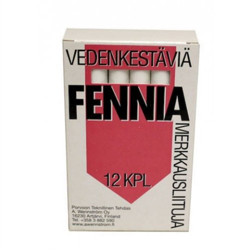 Merkkausliitu Fennia valkoinen 12 kpl, hinta 25,15€