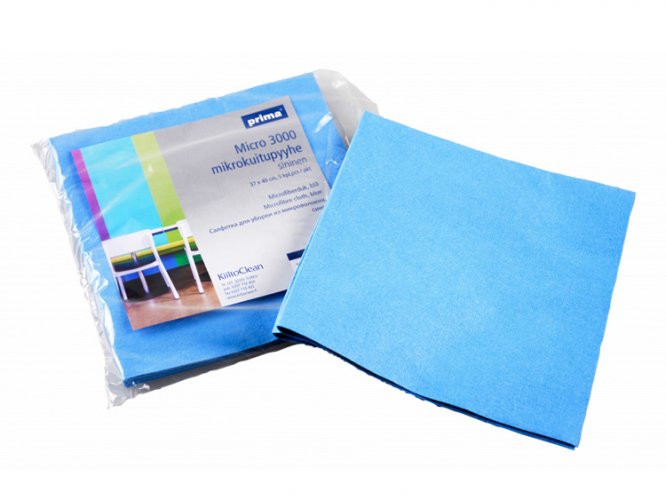 Mikrokuituliina Prima Micro 3000 37 x 40cm sininen 5 kpl, hinta 25,33€