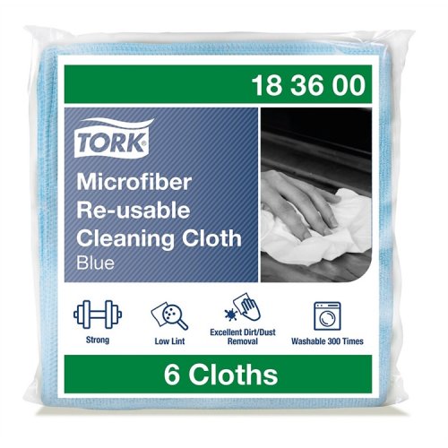 Mikrokuituliina Tork 183600 sininen 6 kpl, hinta 10,86€