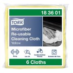 Mikrokuituliina Tork 183601 keltainen 6 kpl