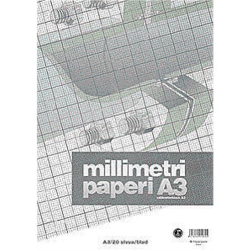 Millimetripaperi Paperipiste A3/20, hinta 7,84€