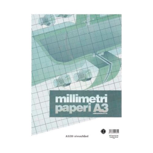 Millimetripaperi Paperipiste a3 oranssi, hinta 7,07€