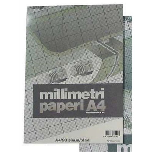 Millimetripaperi Paperipiste A4/20, hinta 3,45€