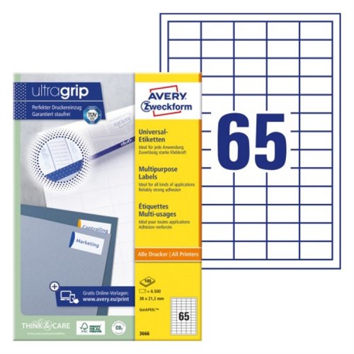 Monikäyttötarra Avery 3666 38 x 21,2 mm /6500, hinta 45,88€