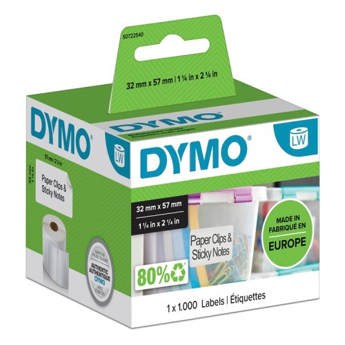 Monikäyttötarra irrotettava DYMO LabelWriter 57x32mm /1000, hinta 34,37€
