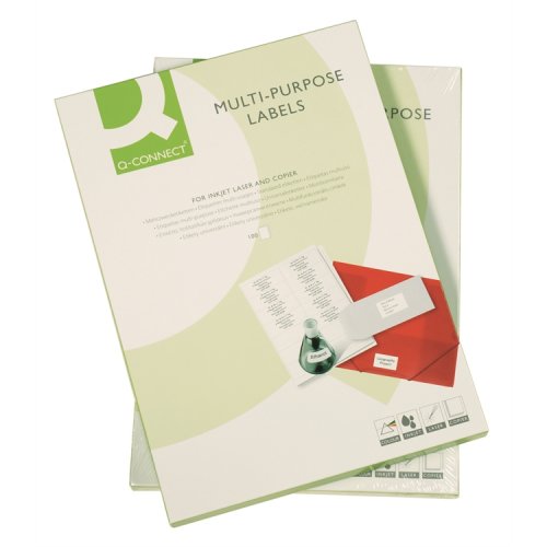 Monikäyttötarra Q-CONNECT 105 x 48 mm /1200, hinta 6,51€