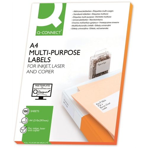 Monikäyttötarra Q-CONNECT 38,1 x 21,2 mm /6500, hinta 6,51€