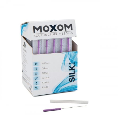 Moxom silk plus akupunktioneula silik/ohjausputki 0,25 x 30 mm, hinta 11,07€