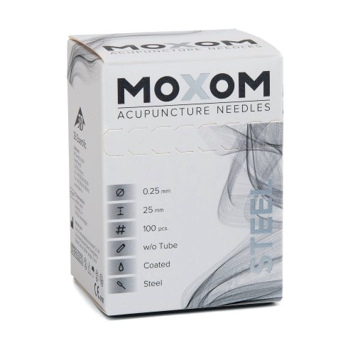 Akupunktioneula Moxom steel silikoni 0,25 x 25mm 100kpl, hinta 6,66€