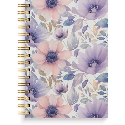 Muistikirja Burde Notebook Lilac Flowers A5, hinta 5,84€
