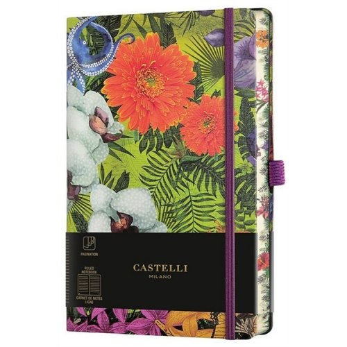 Muistikirja Castelli 13x21cm 224s viivallinen eden orchid, hinta 13,46€