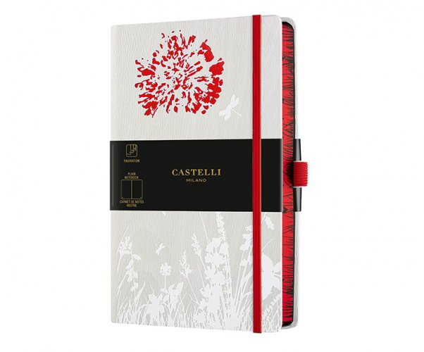 Muistikirja Castelli Milano Foresta Dandelion A5 blanko 224s, hinta 12,61€