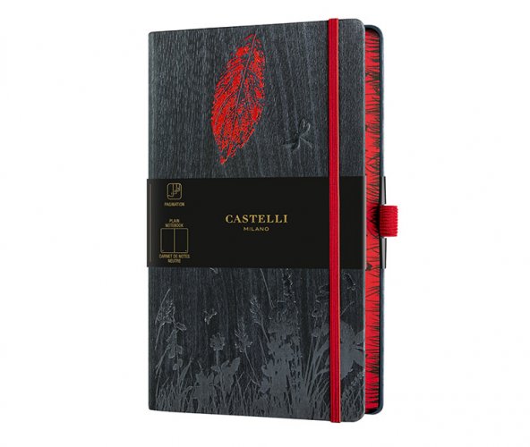Muistikirja Castelli Milano Foresta Leaf A5 blanko 224 sivua, hinta 12,61€