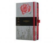 Muistikirja Castelli Milano Foresta Rose A5 blanko 224 sivua