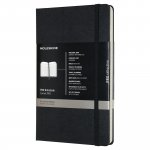 Muistikirja Moleskine professional kovakantinen 13x21cm viivoitettu musta 240s