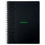 Rhodia greenbook kovakantinen kierremuistikirja a4+/80 viivoilla + marginaali