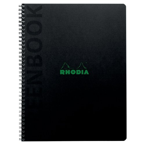 Rhodia greenbook kovakantineen kierremuistikirja a5+/80 viivoilla + marginaali, hinta 5,75€