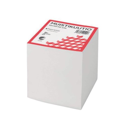 Muistikuutio 10 x 10 x 10cm valkoinen, hinta 9,30€