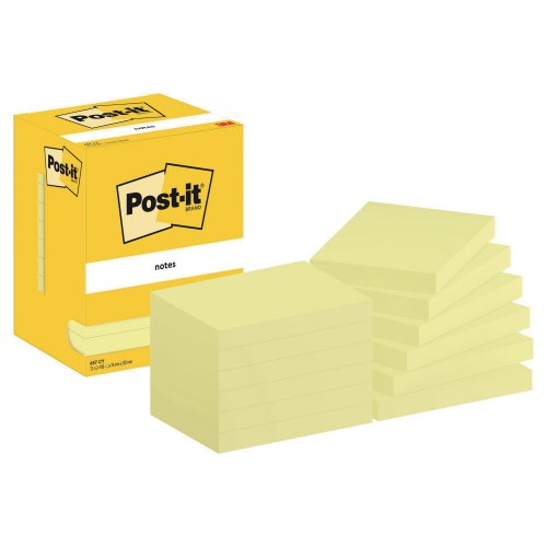 Muistilappu Post-it® 102 x 76mm keltainen 12kpl, hinta 20,82€