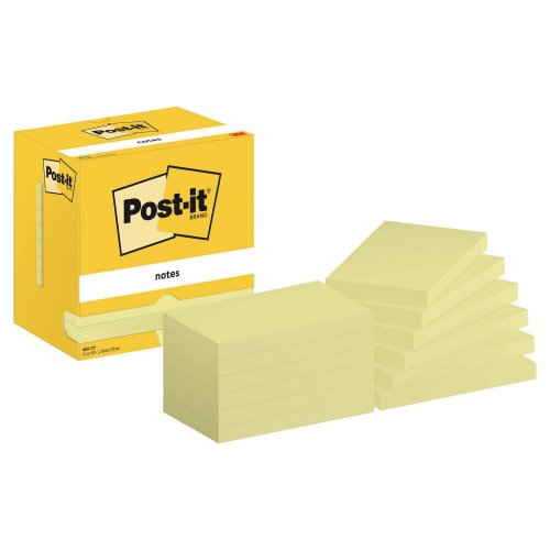 Muistilappu Post-it® 127 x 76mm keltainen 12kpl, hinta 23,32€