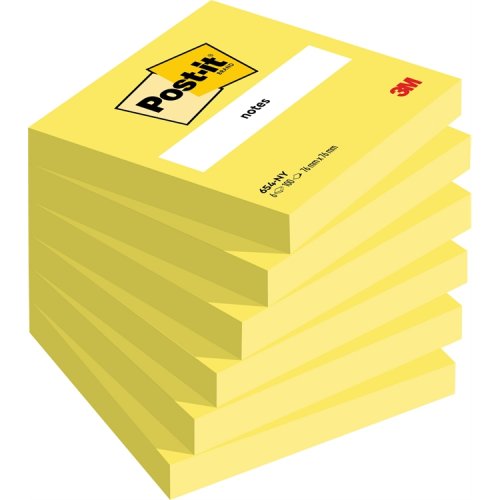 Muistilappu Post-it 654 76x76mm neonkeltainen, hinta 2,18€