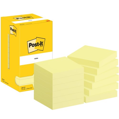 Muistilappu Post-it 76x76mm keltainen 12 kpl, hinta 21,02€