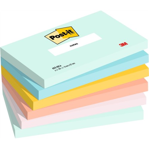 Muistilappu Post-it Beachside värilajitelma 76x127mm 6 kpl, hinta 17,41€