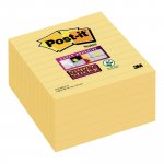 Muistilappu Post-it® super sticky 101 x 101mm viivoitettu kelt. 6kpl