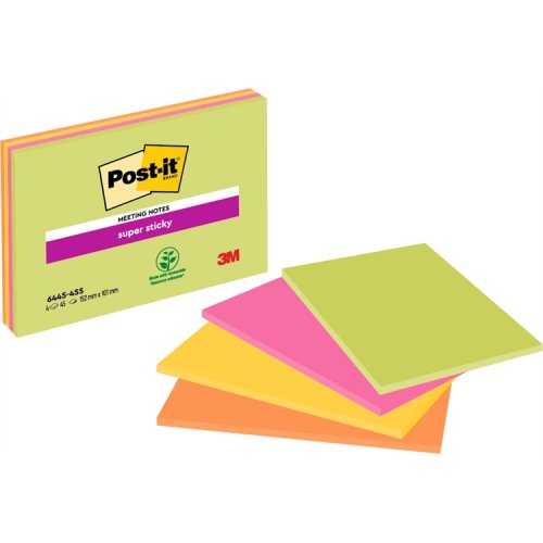 Muistilappu Post-it Super Sticky 101x152mm 4 kpl, hinta 8,03€